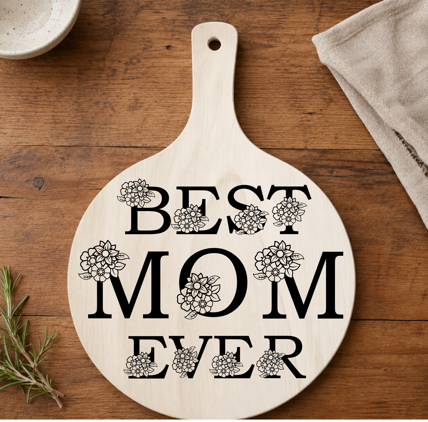 Best Mom Ever Laser Engraved Decorative Wall Plaque 30x16cm Mother’s Day Gift