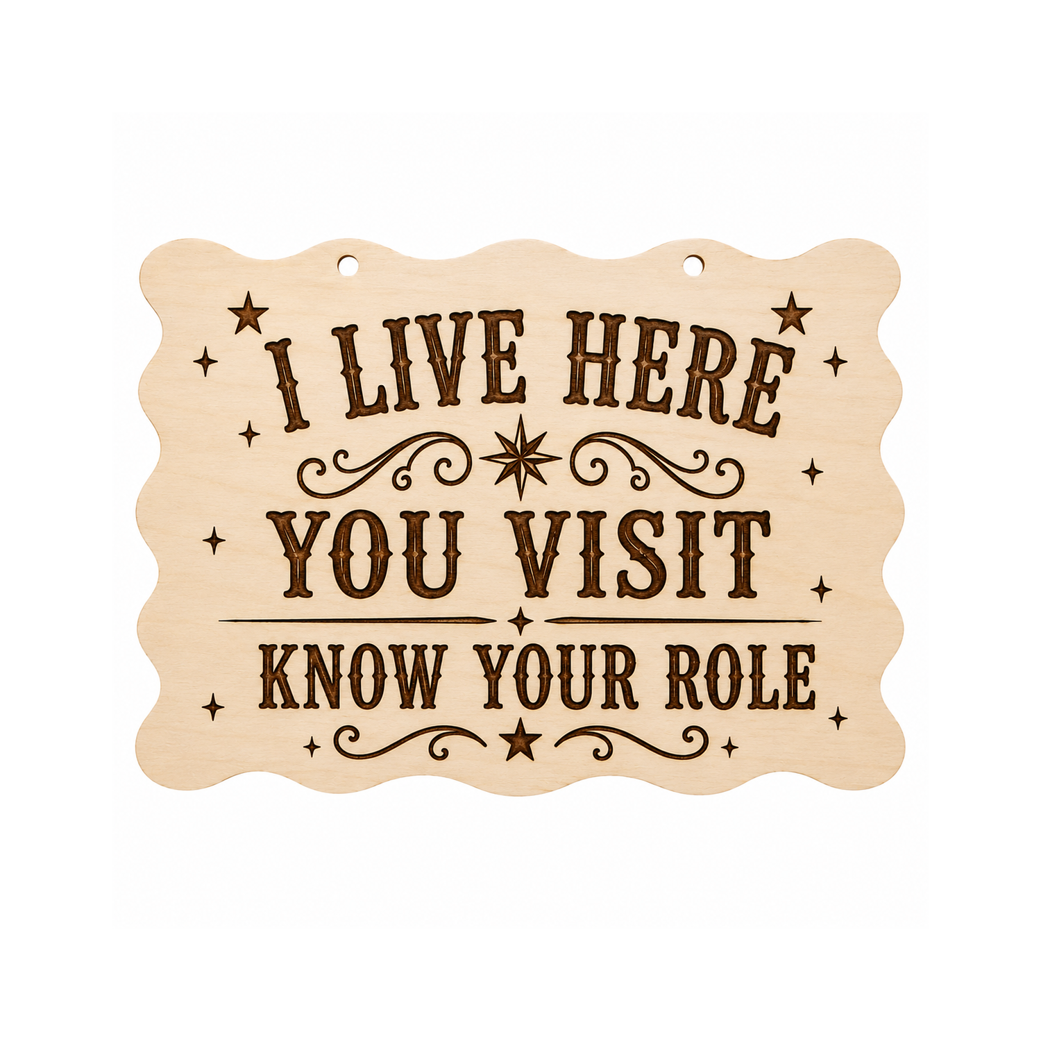 Funny rude laser engraved wooden plaque