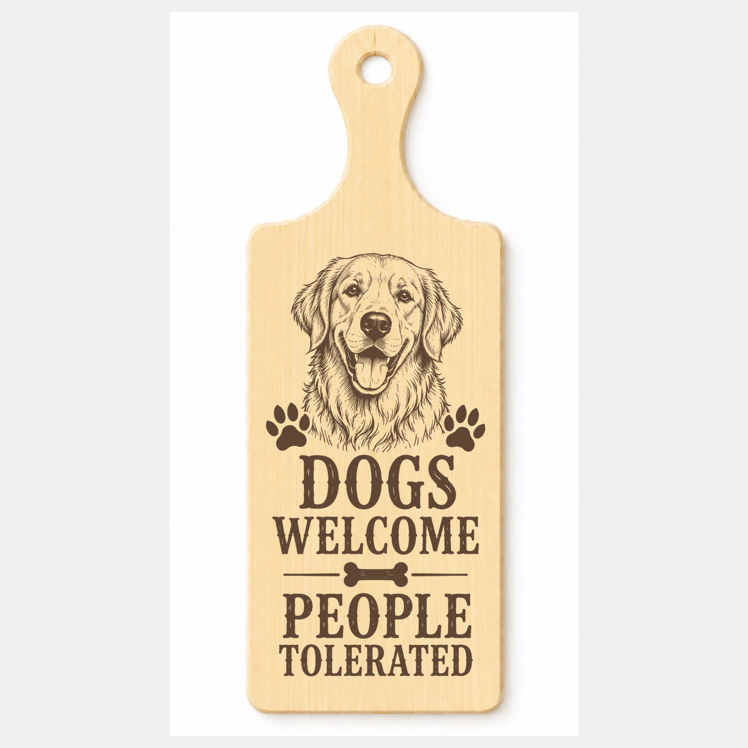 Funny laser engraved wooden dog lover plaque