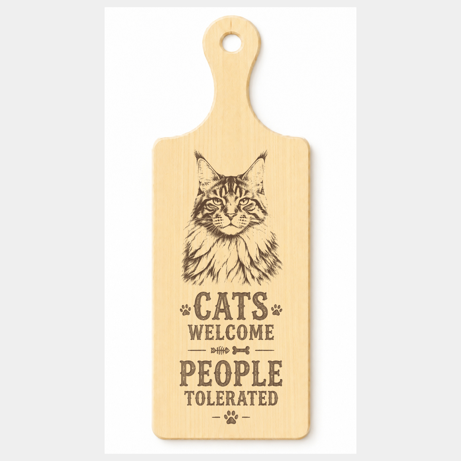 Funny laser engraved wooden cat lover plaque