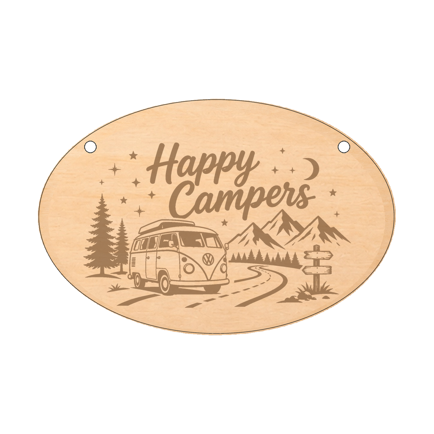 Funny laser engraved wooden caravan and campervan plaque