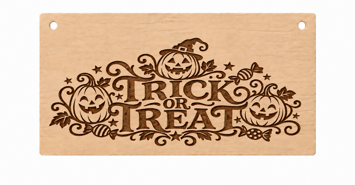 Halloween wooden decorations and plaques by South Yorkshire Engraving