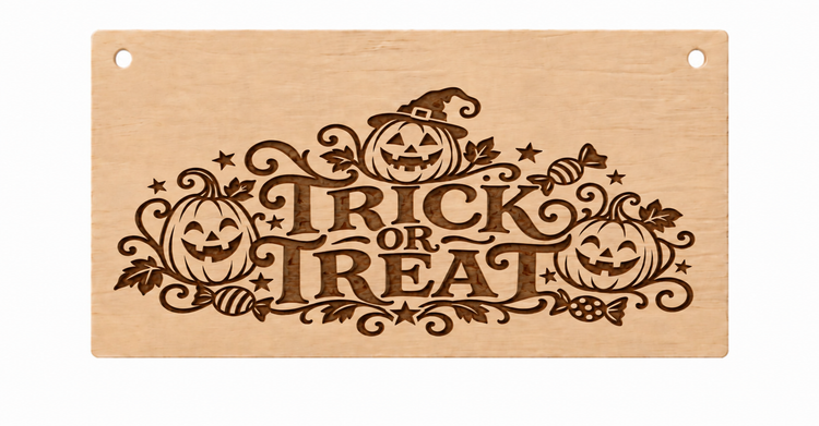 Halloween wooden decorations and plaques by South Yorkshire Engraving