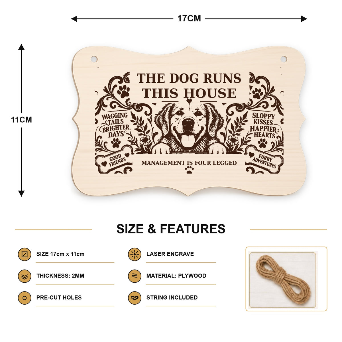 035, The Dog Runs This House - SIZE