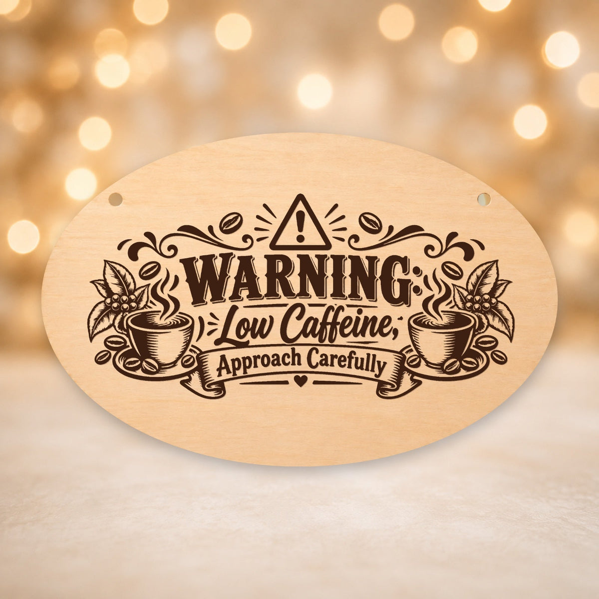 057, Warning - Low Caffeine, Approach Carefully
