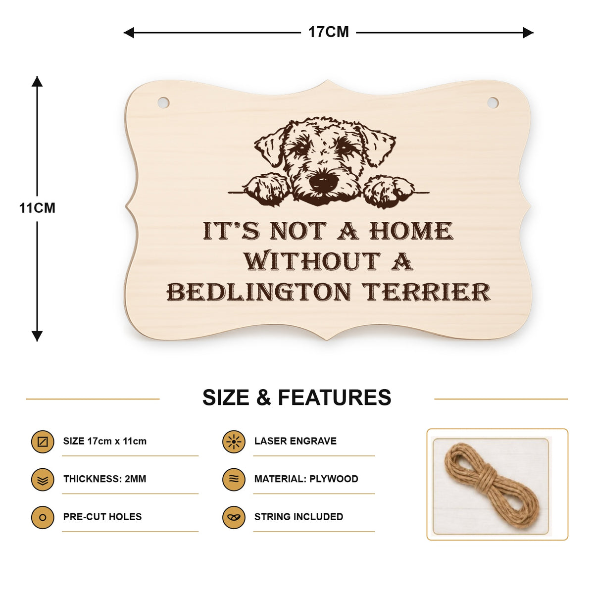 071, A House Is Not A Home Without A Bedlington Terrier - SIZE
