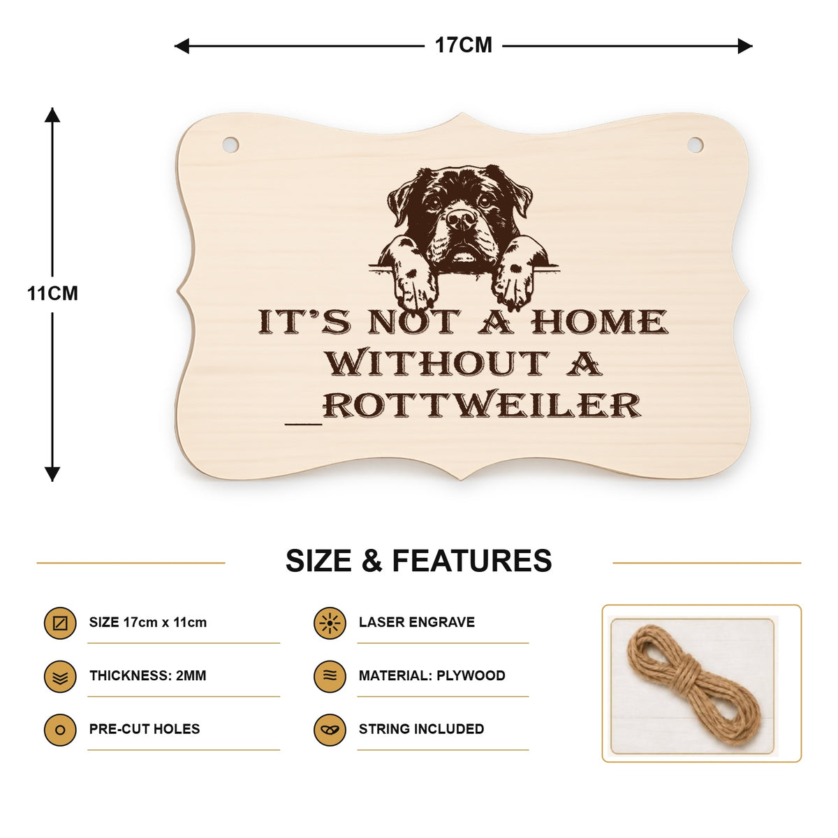 080, A House Is Not A Home Without A Rottweiler - SIZE