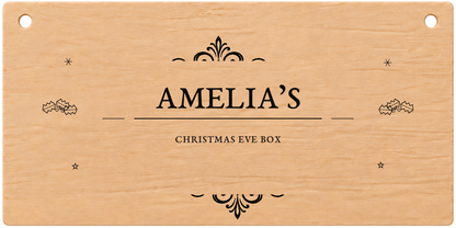 Christmas Eve Box light engraved wooden plaque