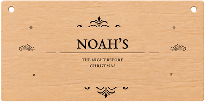 The Night Before Christmas light engraved wooden plaque