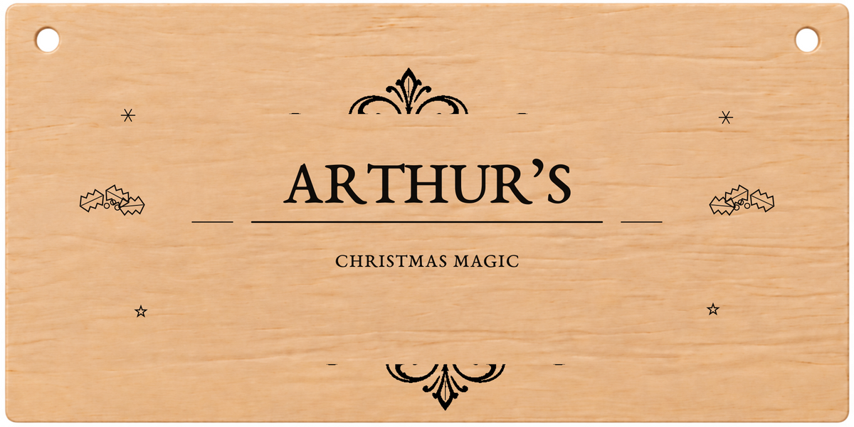 Christmas Magic light engraved Christmas Eve box plaque