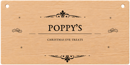 Christmas Eve Treats light engraved wooden plaque