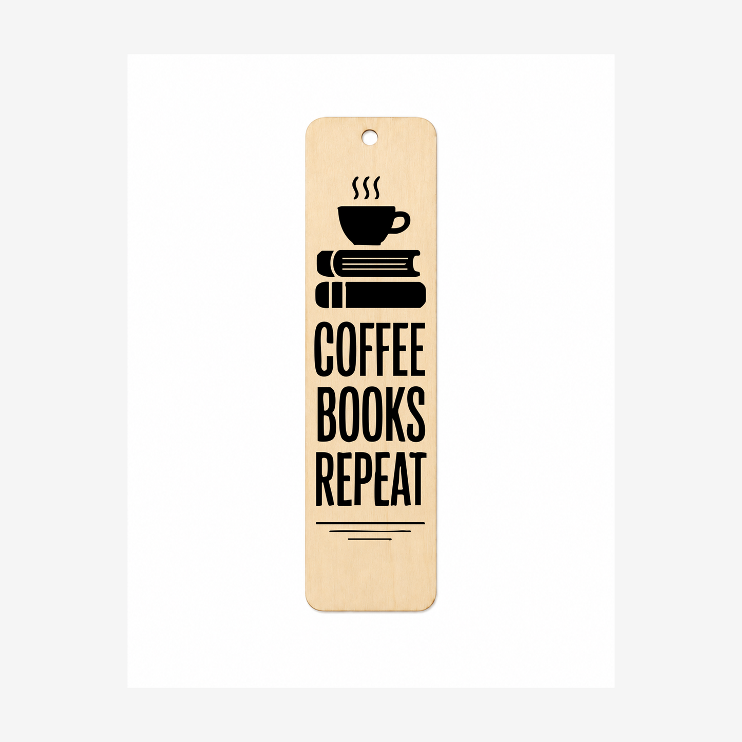 Coffee Books Repeat oval wooden plaque on a white background