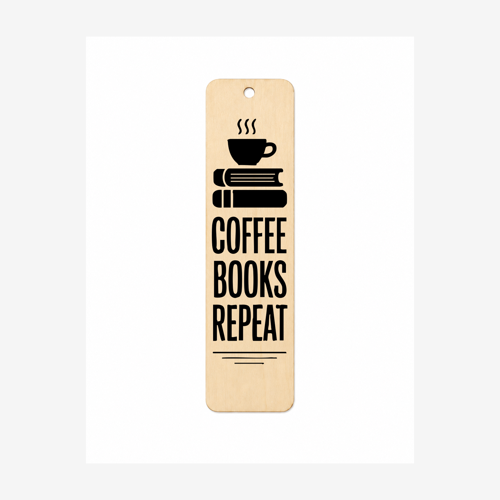 Coffee Books Repeat oval wooden plaque on a white background
