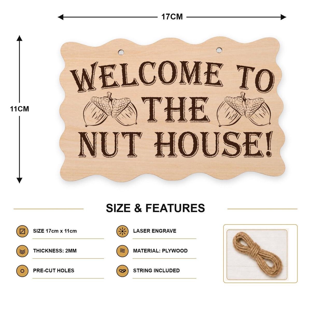 149, Welcome to the Nut House - SIZE