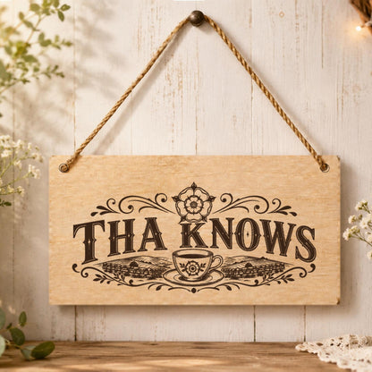 Tha Knows Yorkshire plaque displayed in a home setting