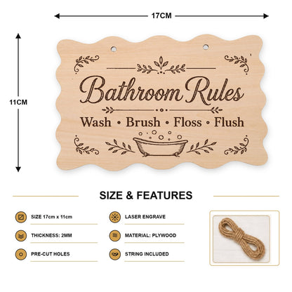 218, Bathroom Rules - SIZE