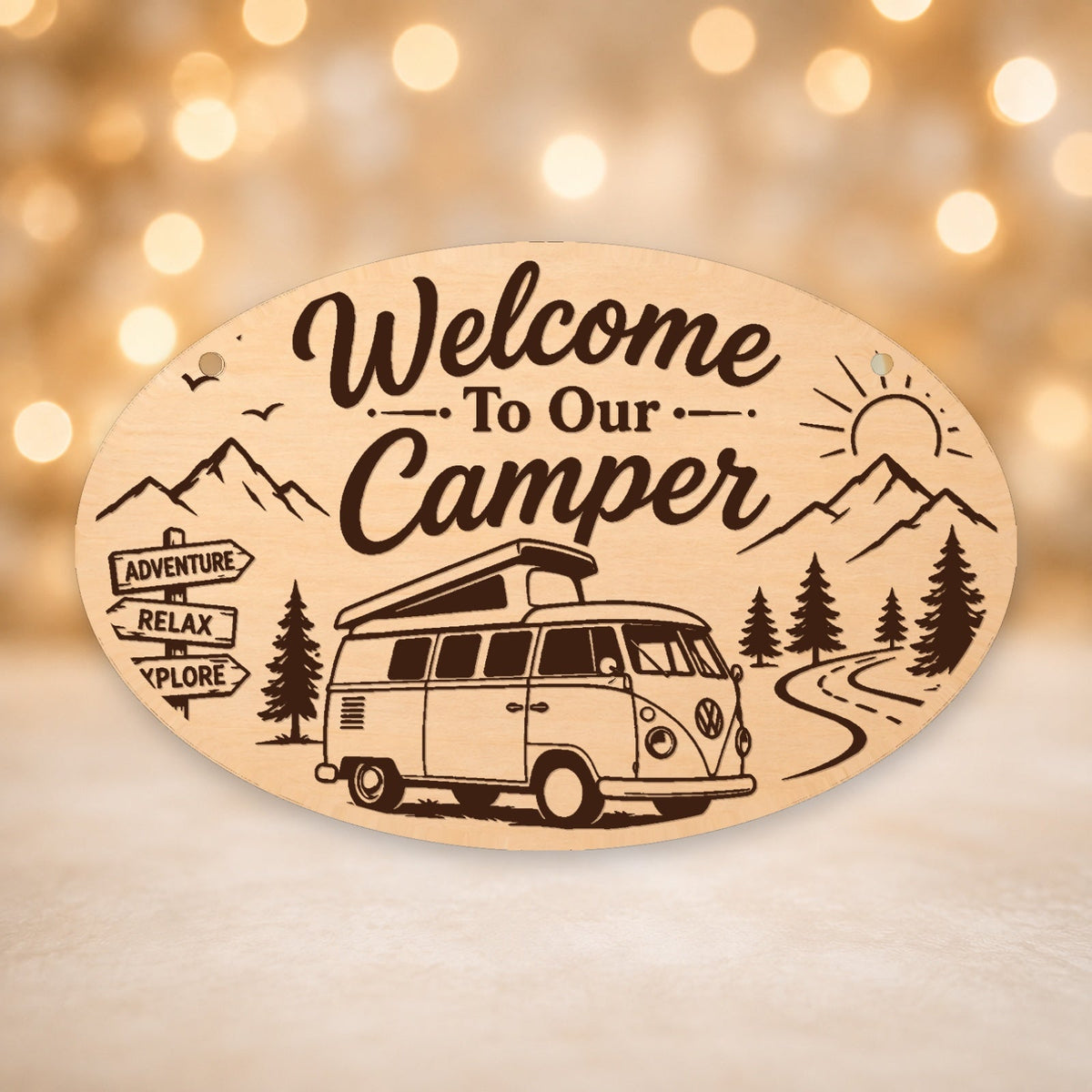231, Welcome to Our Camper, oval plaque