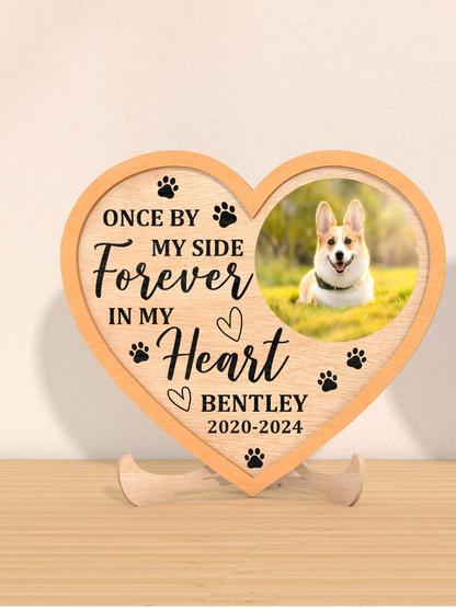 Personalised dog memorial heart plaque first remembrance design