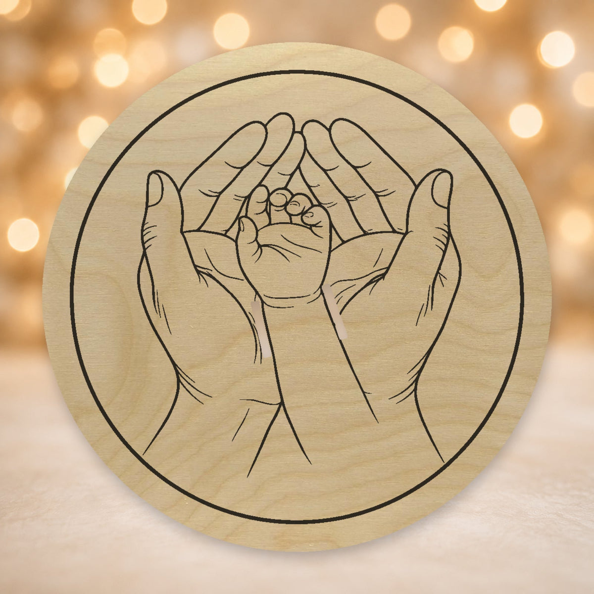 352, Baby Name & Hands, round plaque.jpg