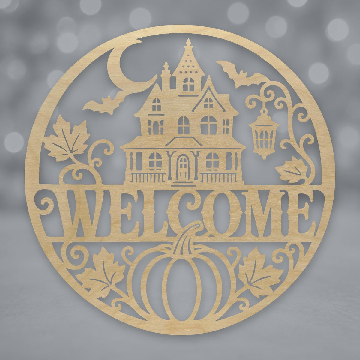 612, Haunted House Welcome, round plaque