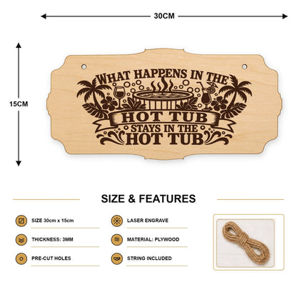 860, Hot Tub Rules - What Happens Here Stays Here 2 - SIZE