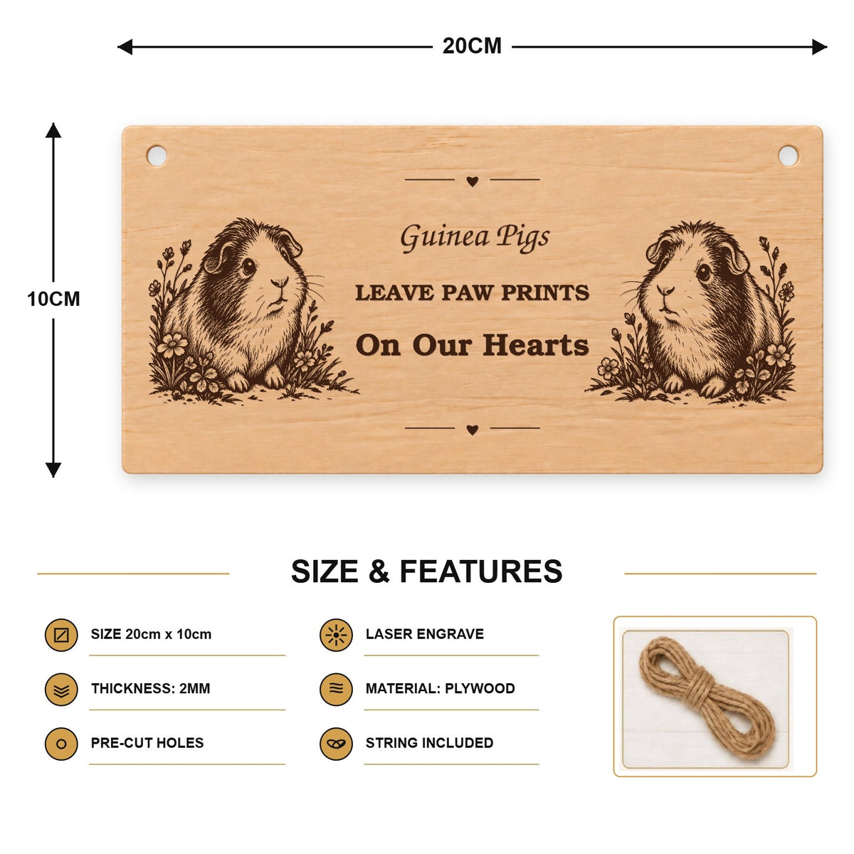 920, Guinea Pigs Leave Paw Prints on Our Hearts - V12 - SIZE