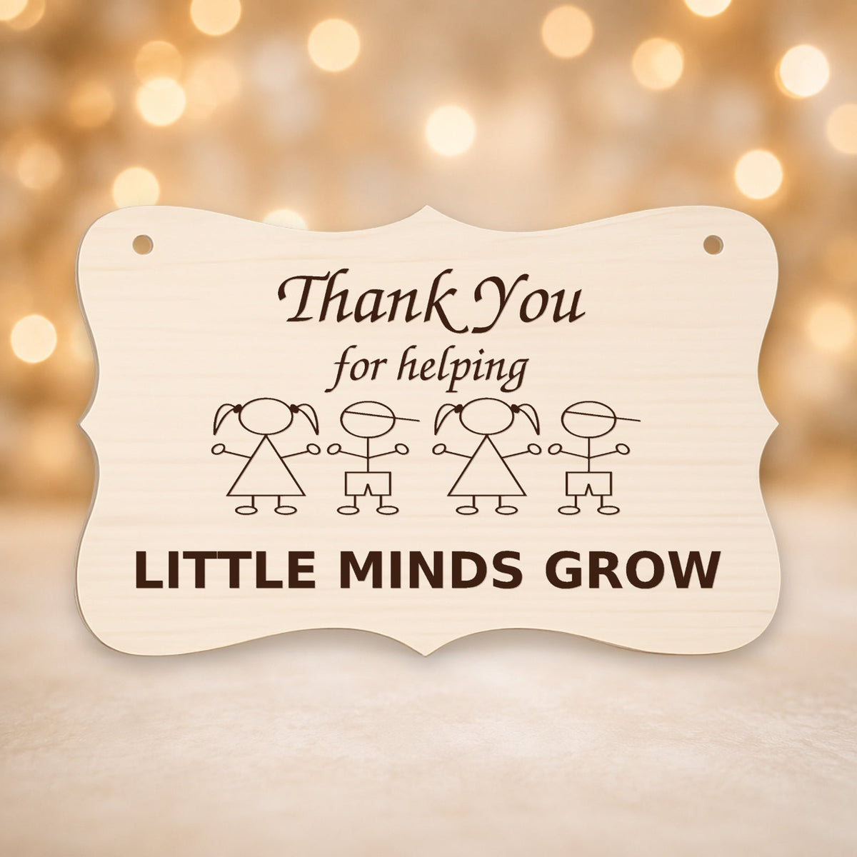 951, Thank You for Helping Little Minds Grow, curved plaque
