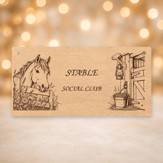 981, Stable Social Club, rectangle plaque - V12
