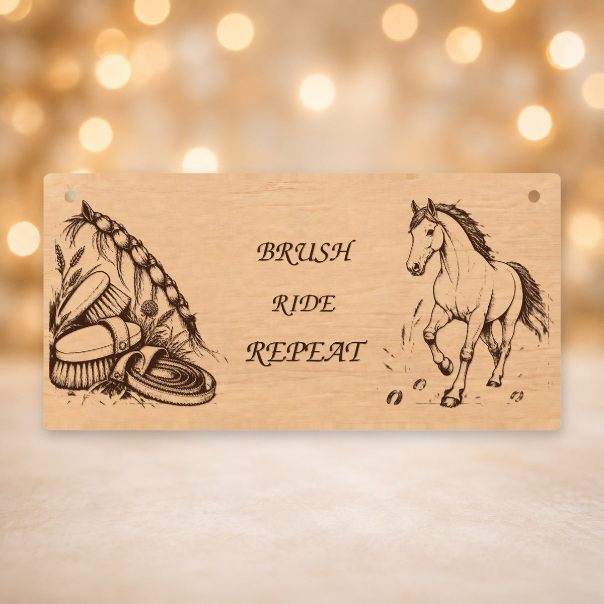 985, Brush, Ride, Repeat, rectangle plaque - V12