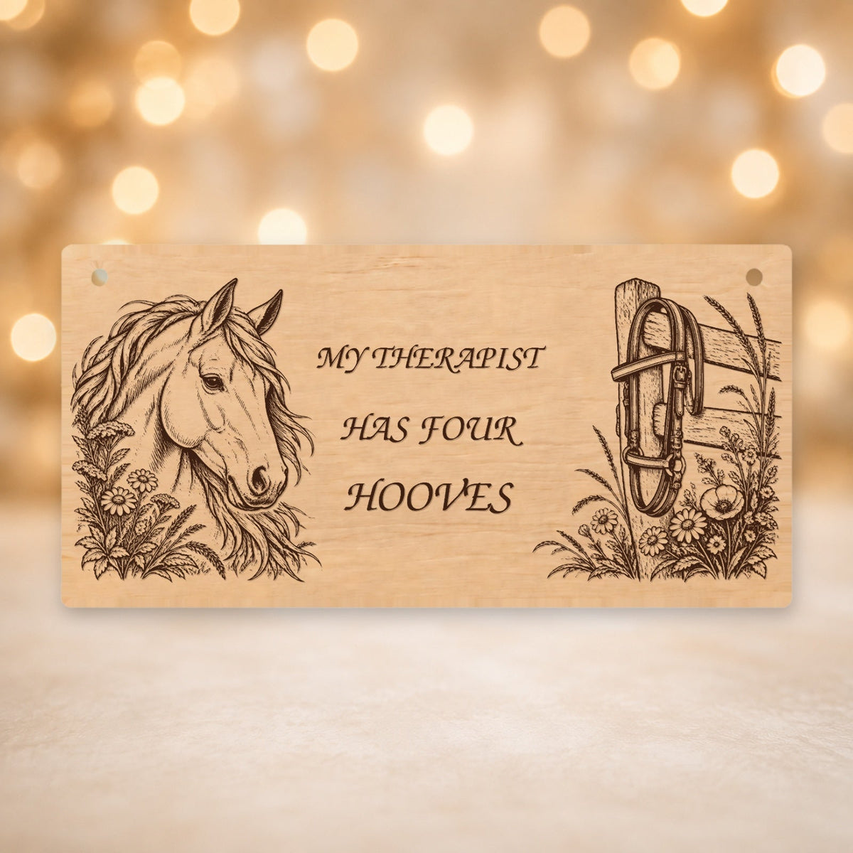 986, My Therapist Has Four Hooves, rectangle plaque - V12