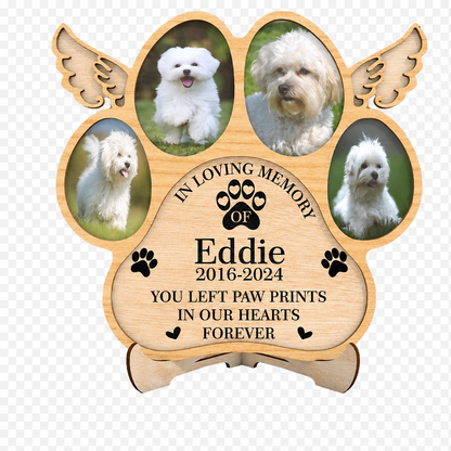 No Longer By My Side Personalised Dog Memorial Plaque 20cm - laser engraved wooden plaque by South Yorkshire Engraving