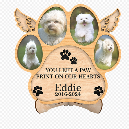 No Longer By My Side Personalised Dog Memorial Plaque 20cm - laser engraved wooden plaque by South Yorkshire Engraving