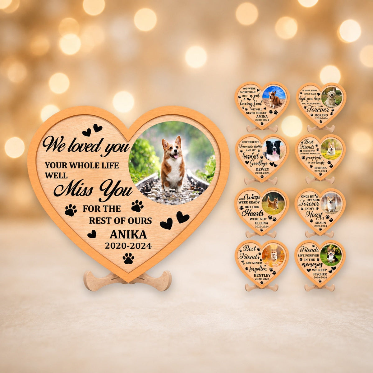 Dog memorial heart plaque picture 1
