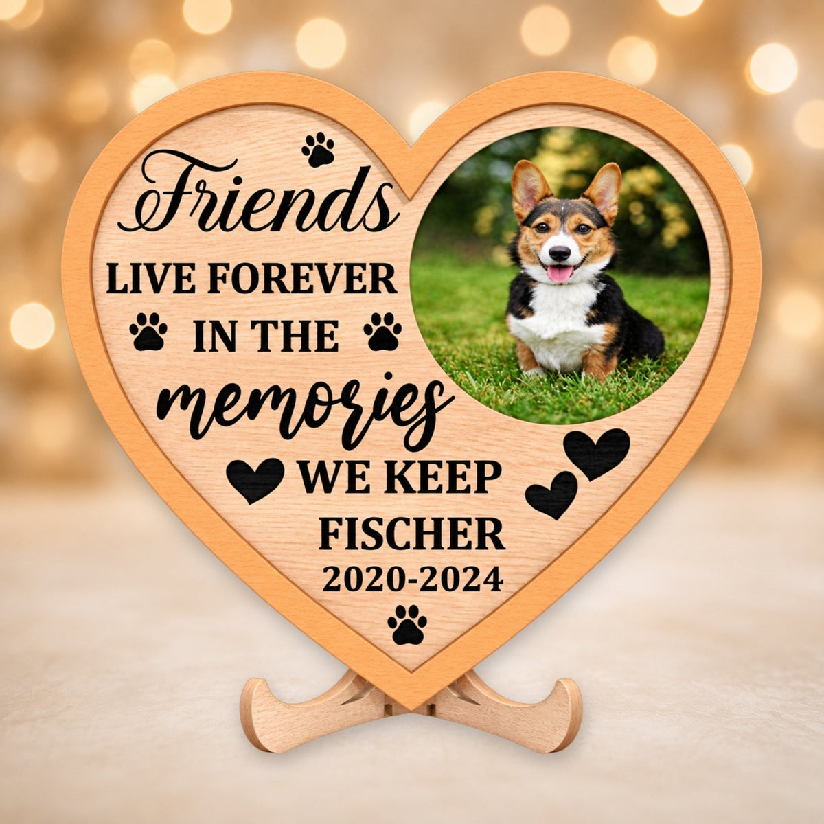 Dog memorial heart plaque picture 2