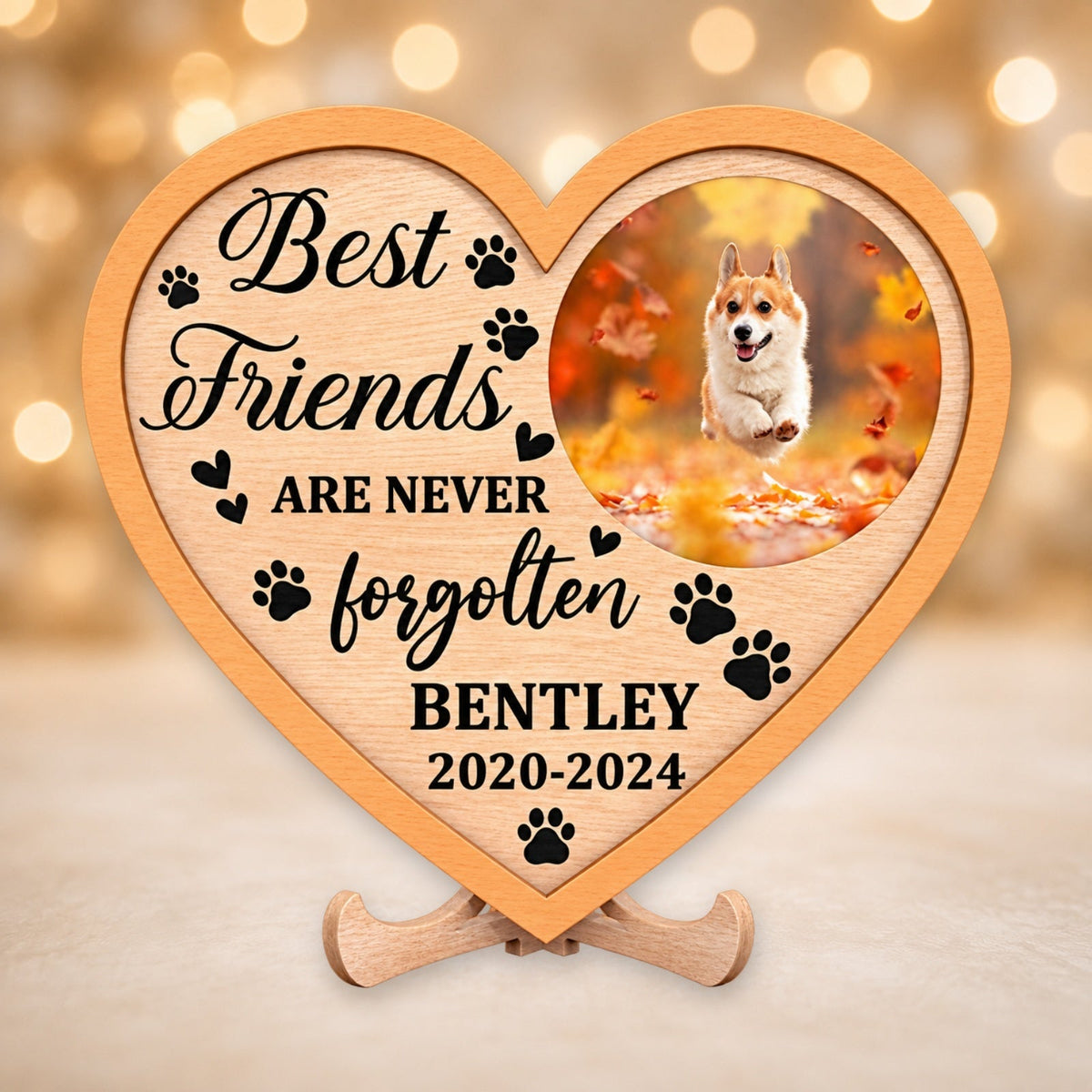 Dog memorial heart plaque picture 3