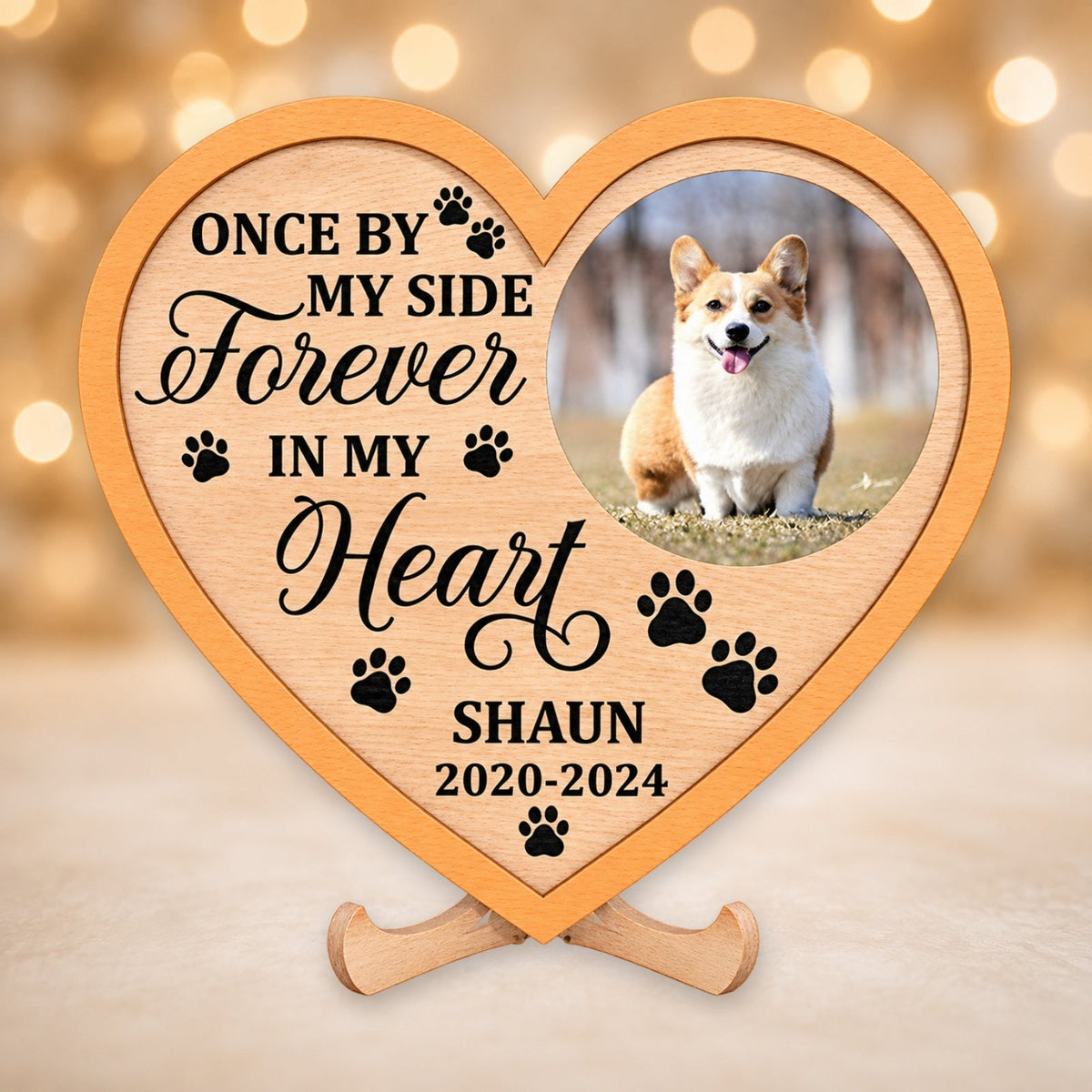 Dog memorial heart plaque picture 4