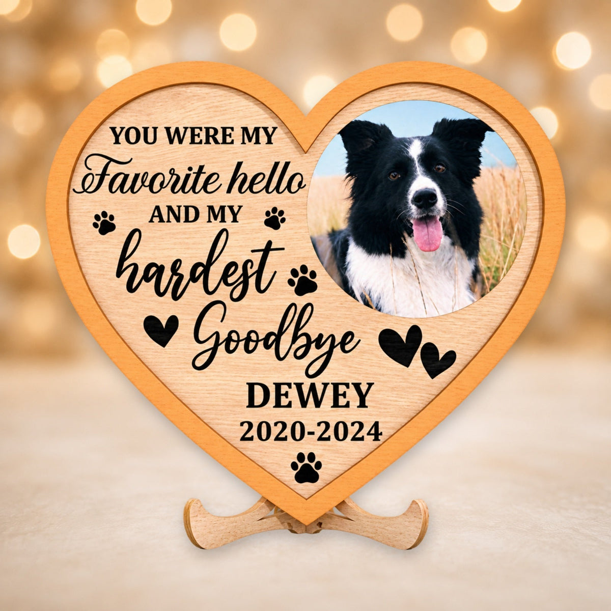 Dog memorial heart plaque picture 7