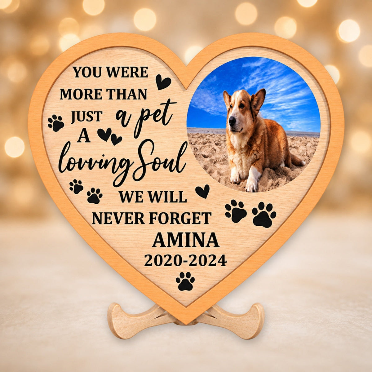 Dog memorial heart plaque picture 9