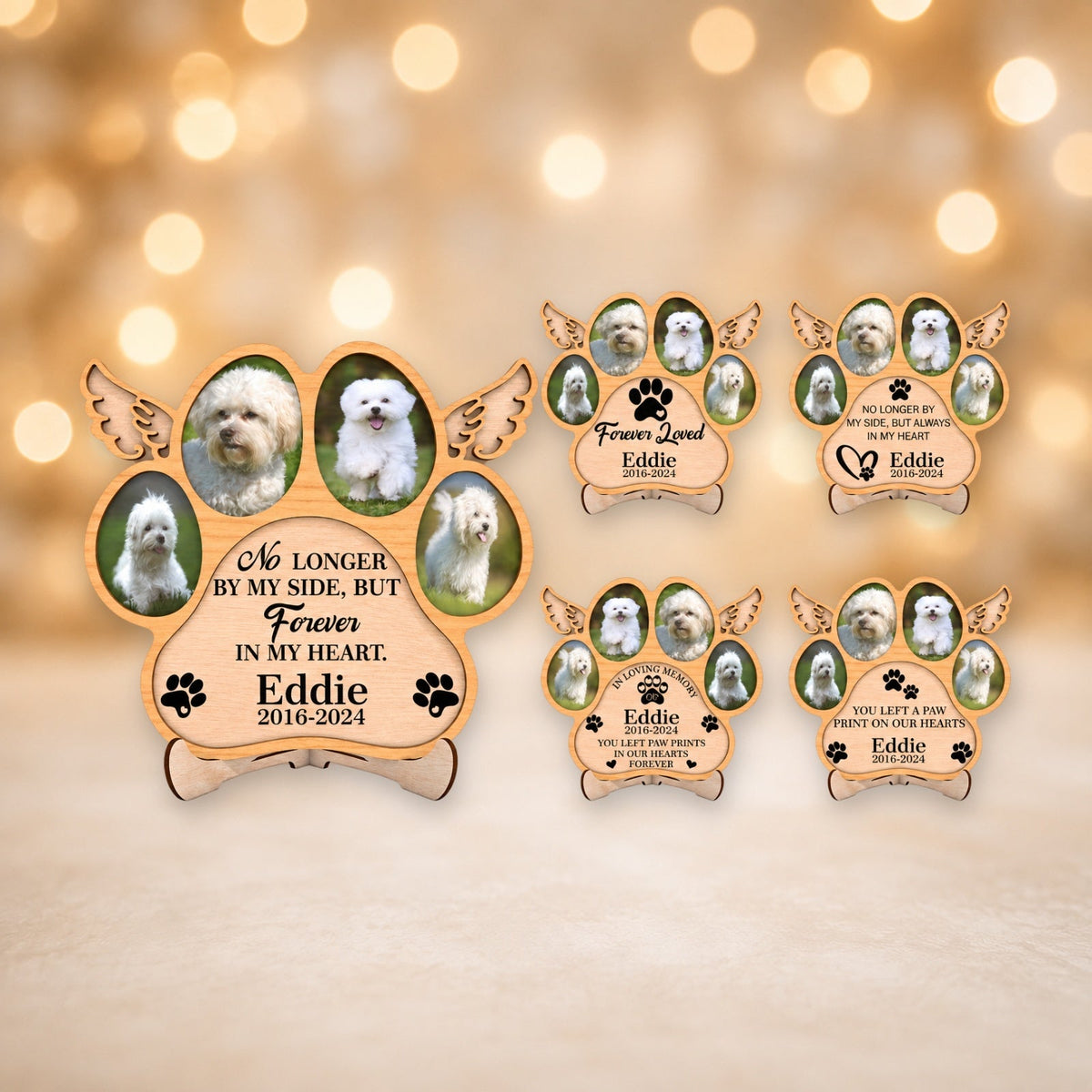Dog memorial paw plaque product picture 1