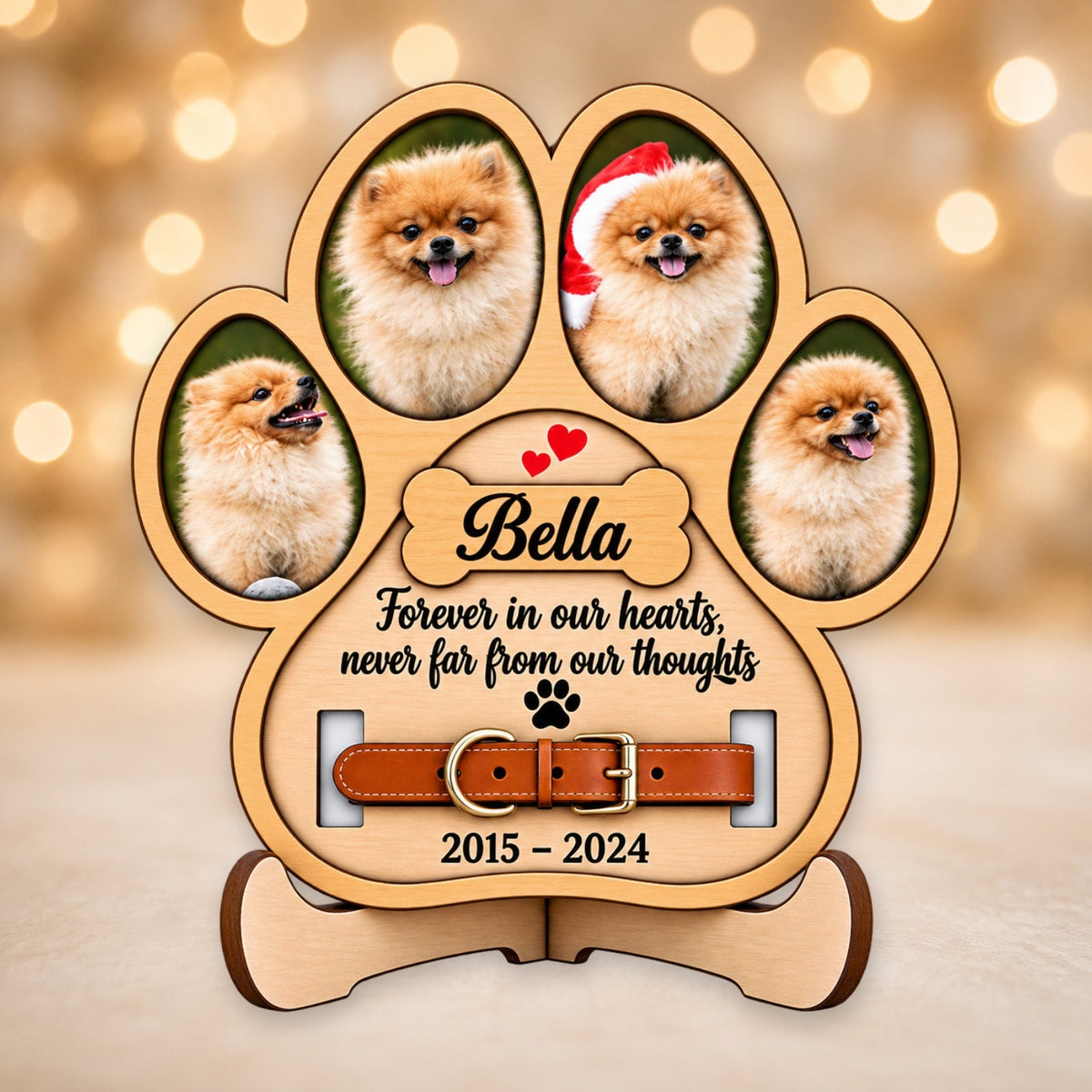 Dog memorial paw photo plaque picture 2