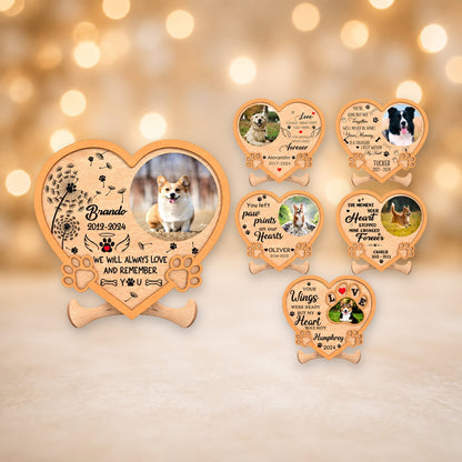 Dog memorial heart plaque picture 1