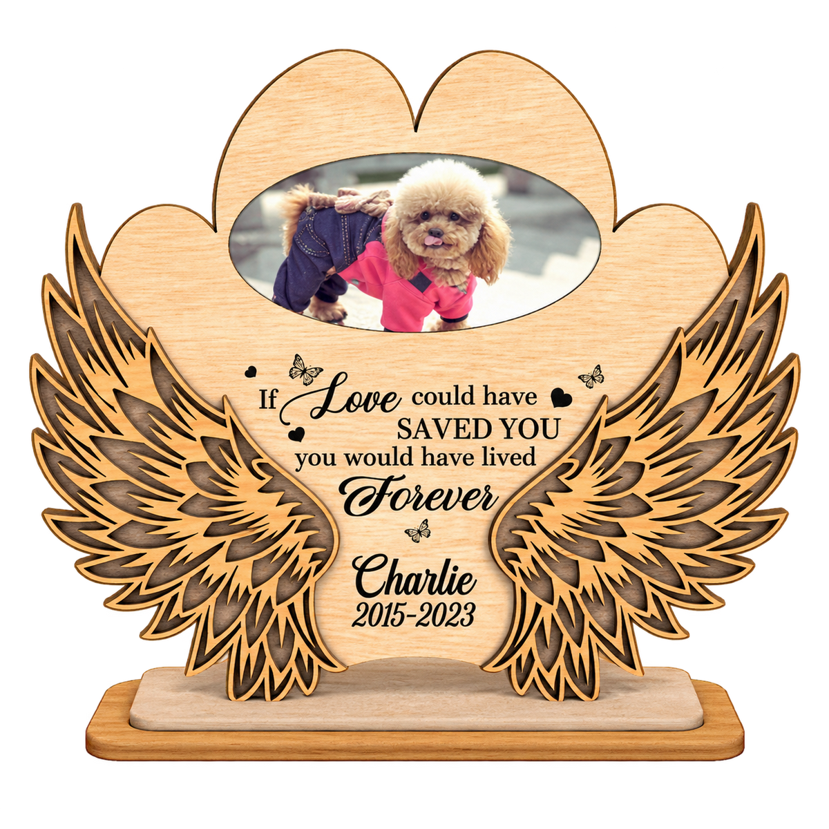 Angel wings dog memorial picture 3