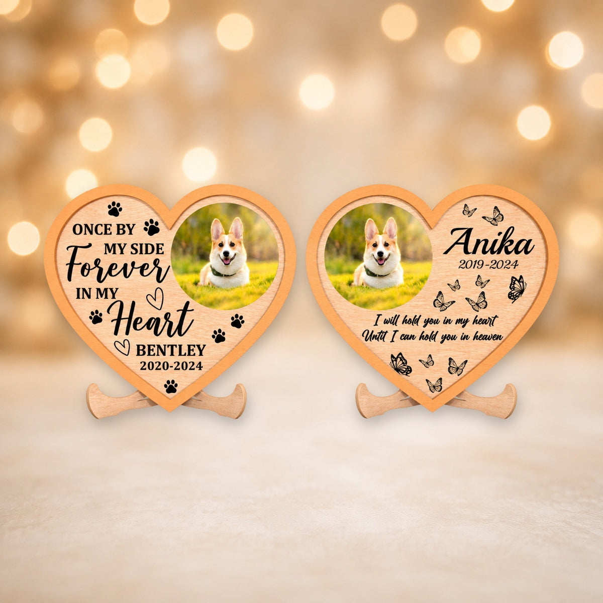 Dog memorial heart plaque picture 1