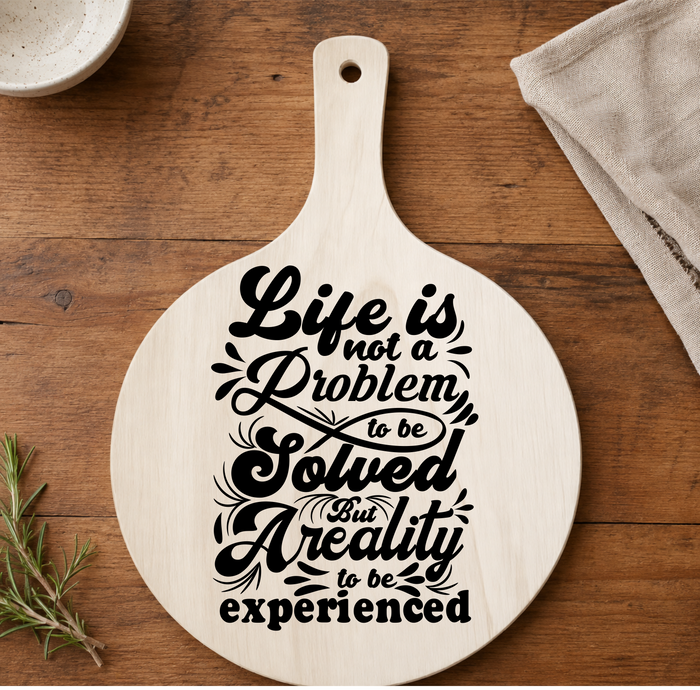 Laser Engraved Wooden Paddle Plaque Life Quote 25cm x 18cm Rustic Gift