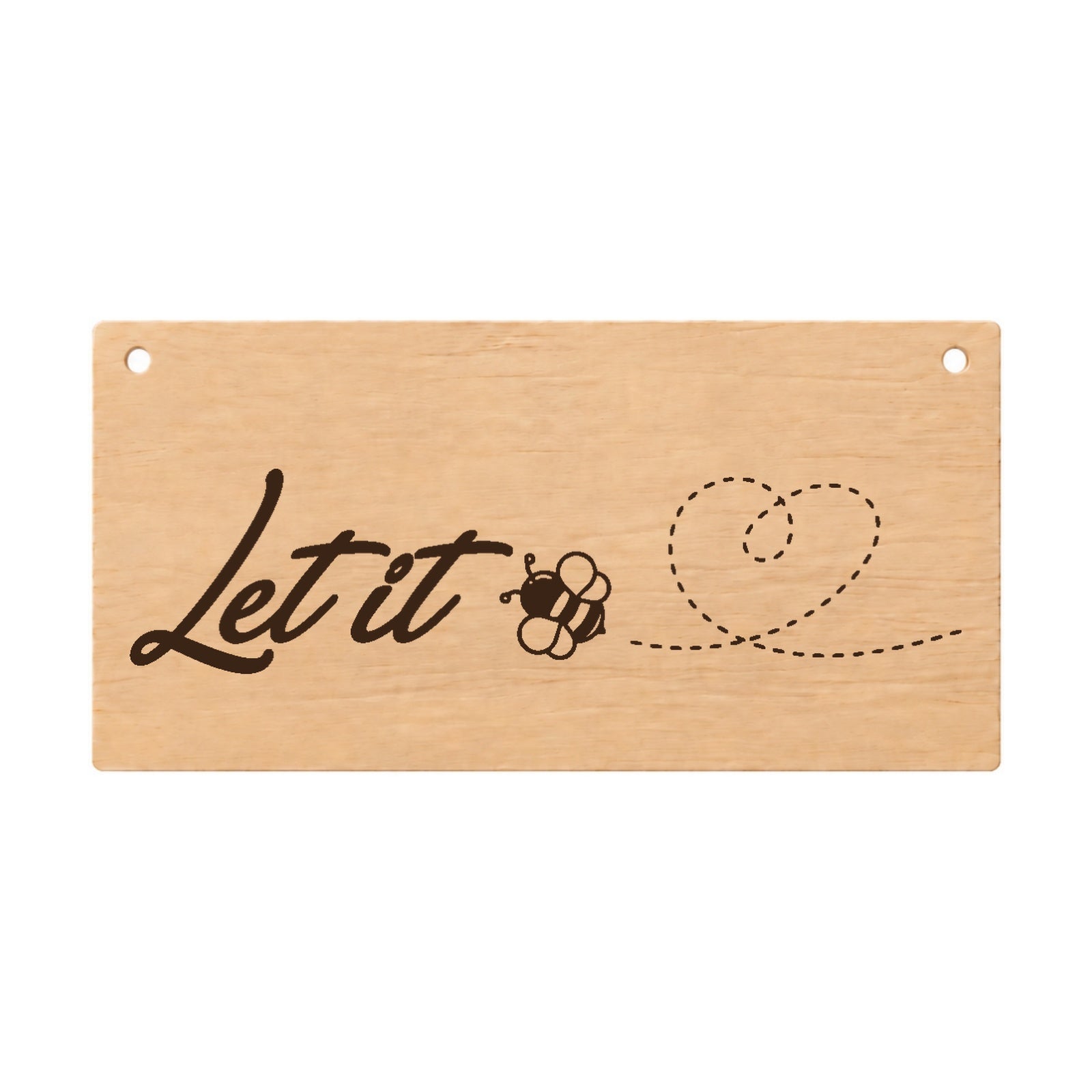 Let It Be Love inspirational wooden plaque on a white background