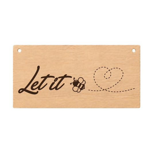 Let It Be Love inspirational wooden plaque on a white background