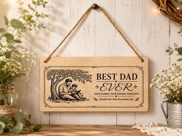 Best Dad Ever Plaque Your Stories Wisdom Love Thank You For Teaching Me 20x10cm