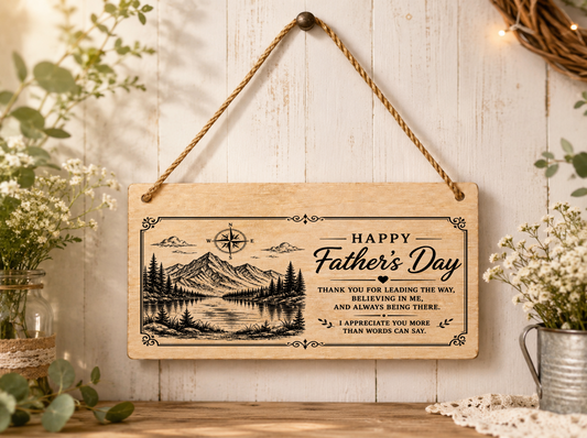 Father’s Day Dad Plaque Thank You For Leading The Way 20x10cm Gift