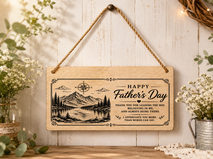 Father’s Day Dad Plaque Thank You For Leading The Way 20x10cm Gift