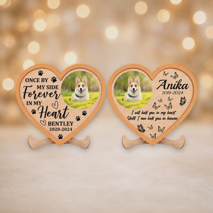 Personalised Dog Memorial Heart Photo Plaque 20x20cm - 2 Designs With Stand video